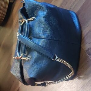 ZARA Woman Black Leather Bag - Large